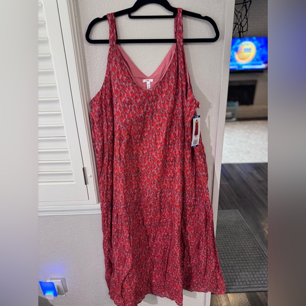 Joie Limited Edition V-Neck Ladies Maxi Tiered Skirt Red Dress - Picture 4 of 9